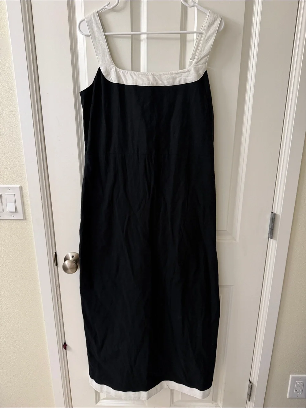 Abercrombie & Fitch Black Maxi Dress with White Trim